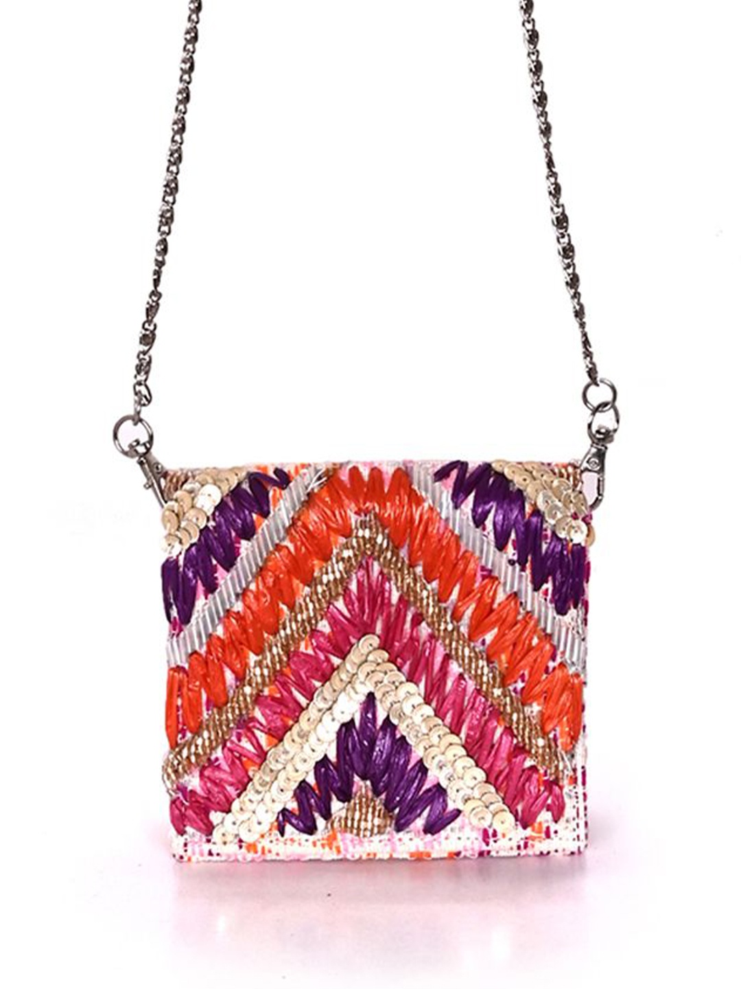 

Sangria Raffia Embellished Clutch, Gold