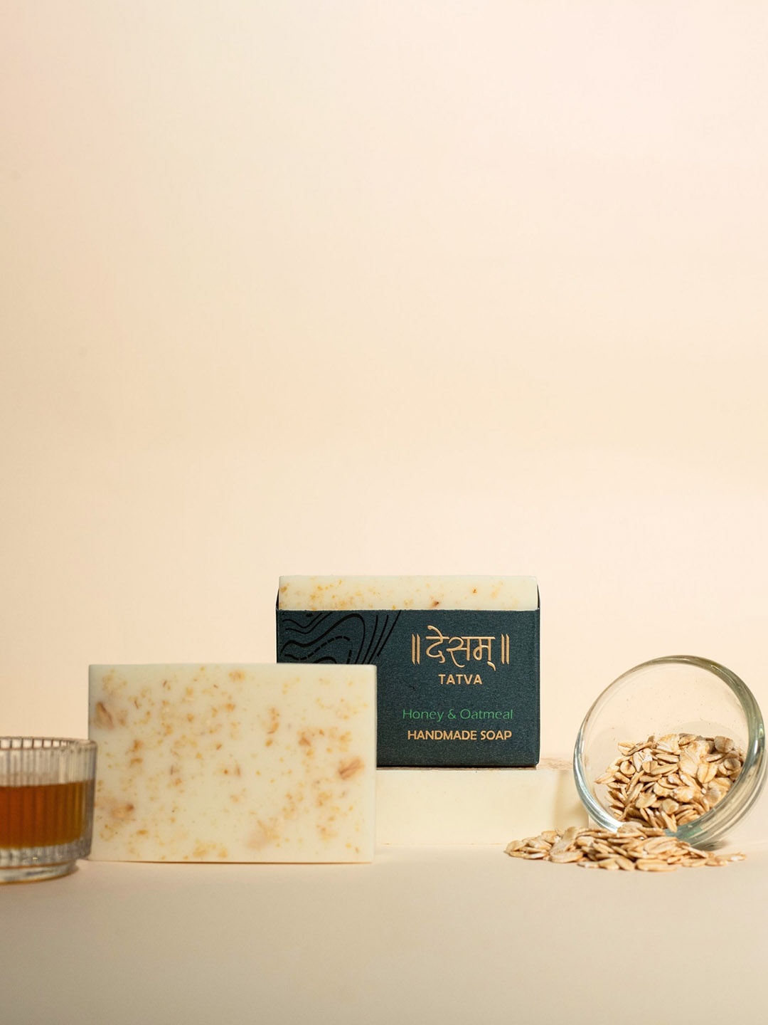 

Desam Organics Honey & Oatmeal Organic Soap- 100 g, White