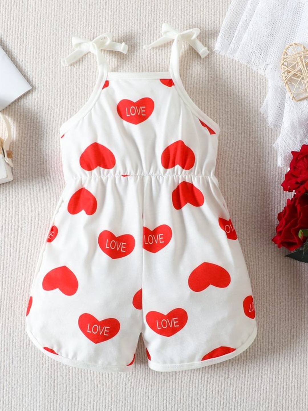 

LULU & SKY Girls Printed Jumpsuit, White