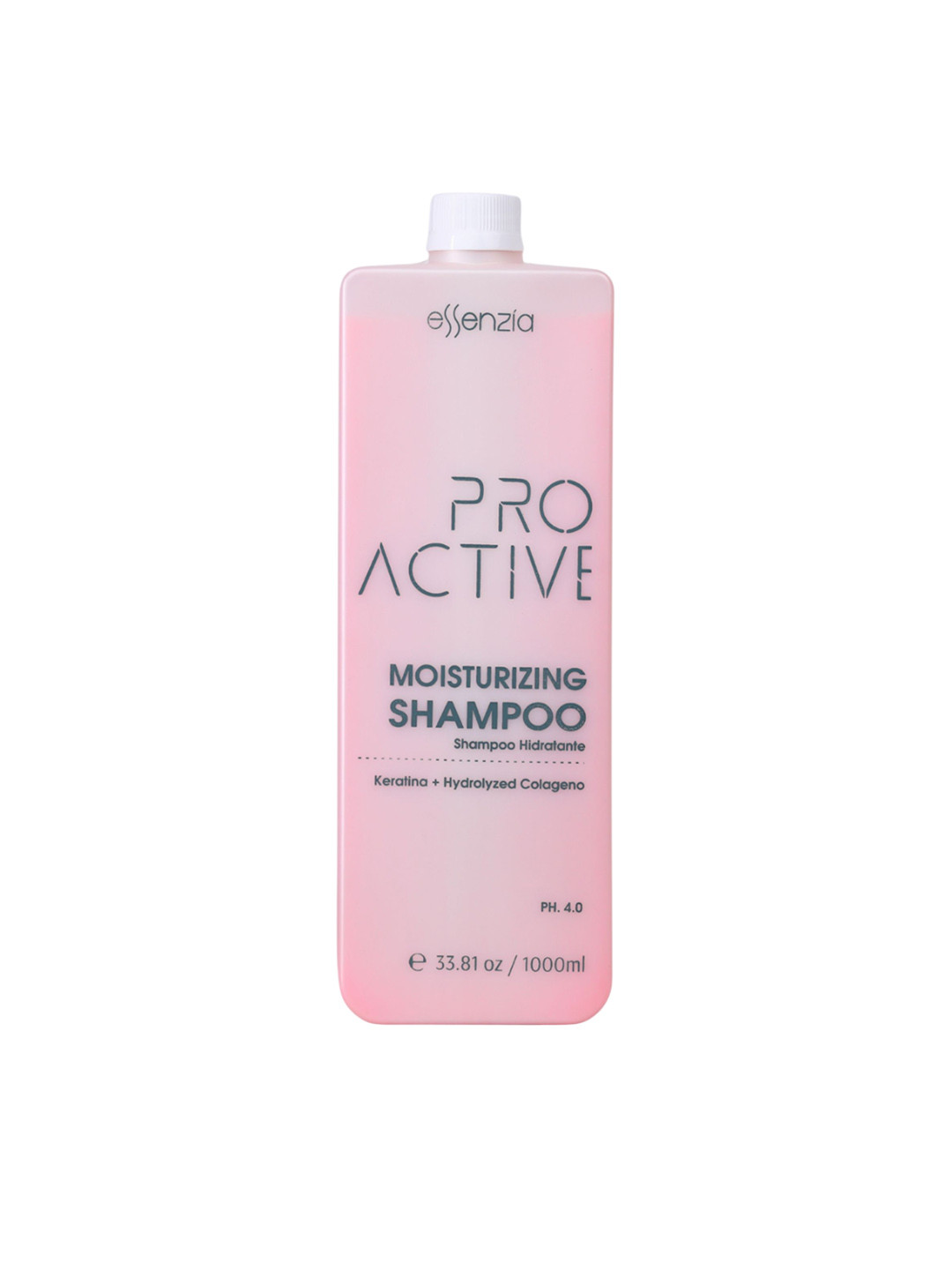 

Essenzia Pro-Active Keratina & Hydrolyzed Colageno Frizz Control Moisturizing Shampoo 1L, Pink