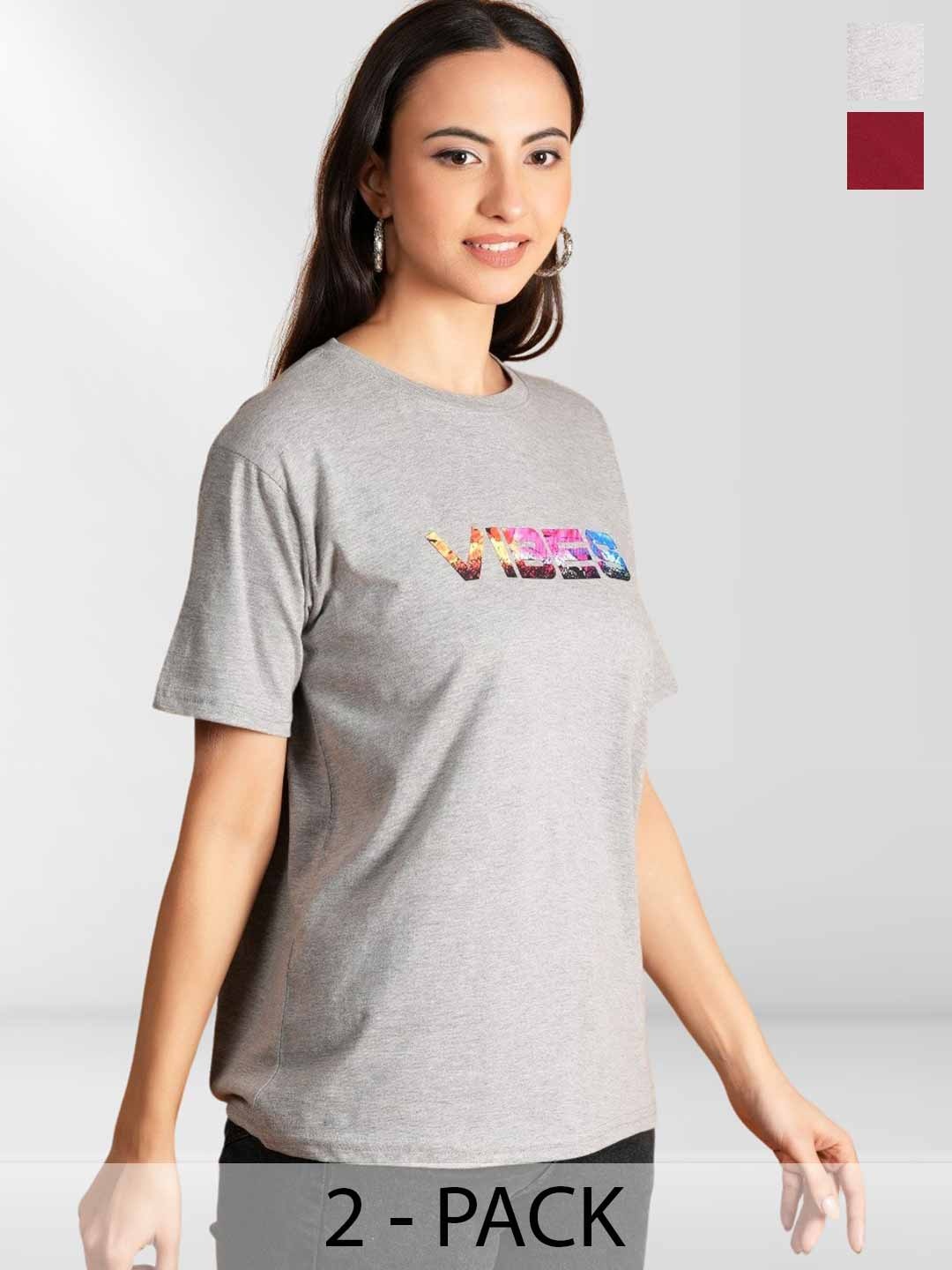 

Metronaut Women Typography 2 Printed Extended Sleeves T-shirt, Multi