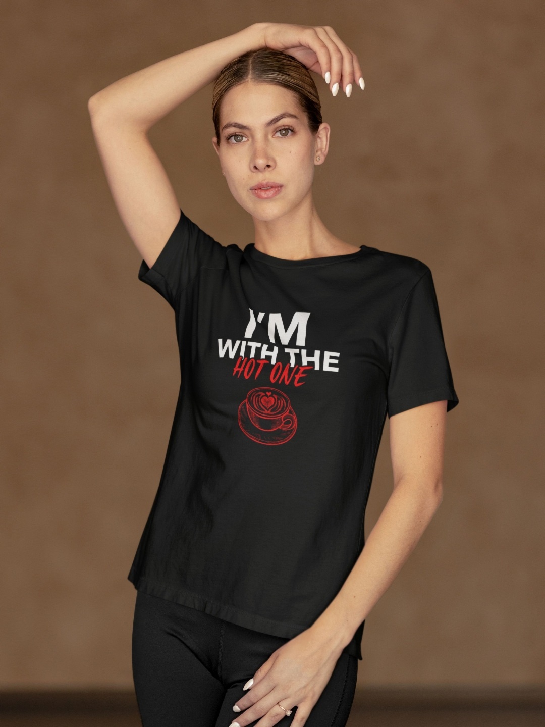 

Moda Rapido Women Typography Cotton Bio Finish Printed T-shirt, Black