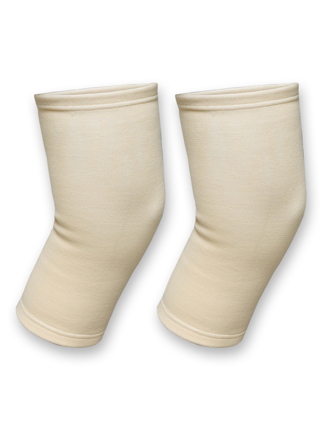 

Kuber Industries 2-Pcs Cotton 4-Way Compression Joint Pain Knee Caps, Cream