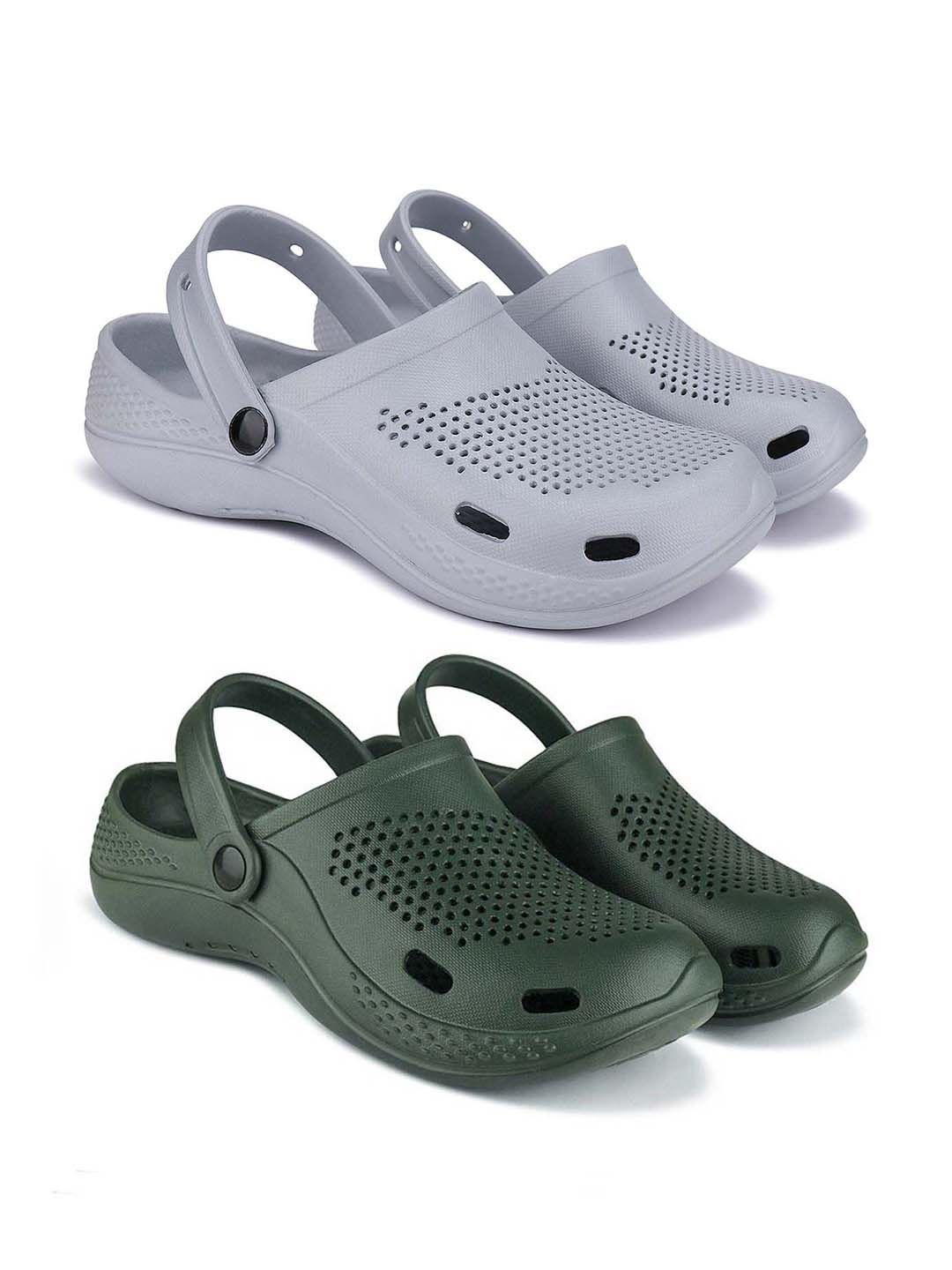 

BERSACHE Men Clogs, Grey