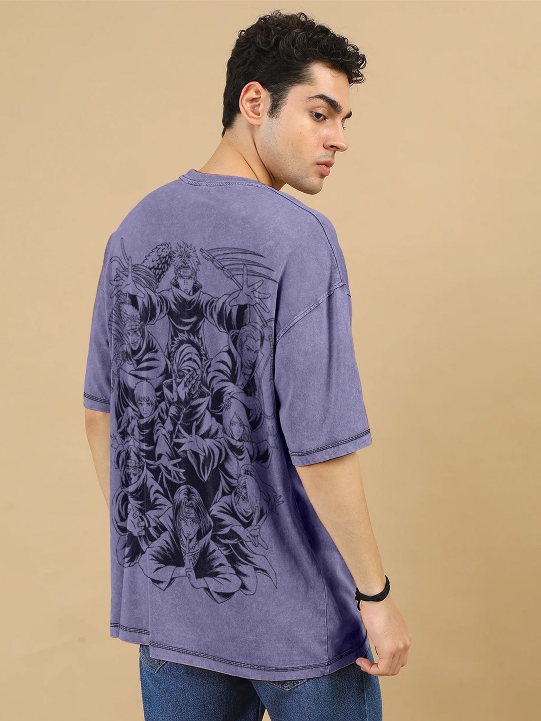 

Crazymonk Men Printed Pockets T-shirt, Lavender
