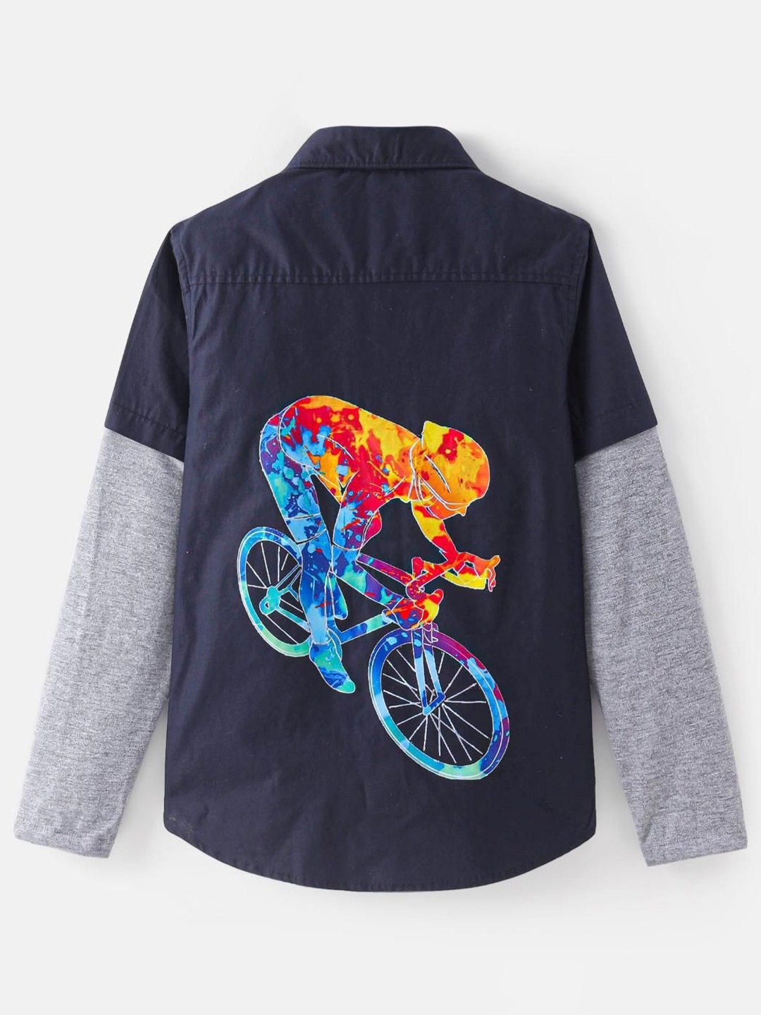 

Infinity Boys Opaque Casual Shirt, Navy blue