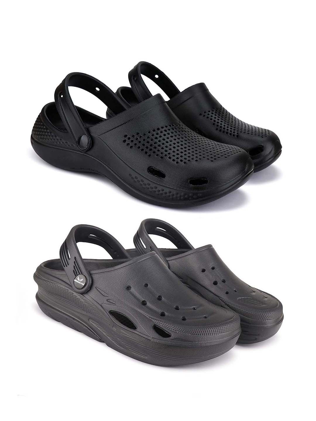 

BERSACHE Men Clogs, Black