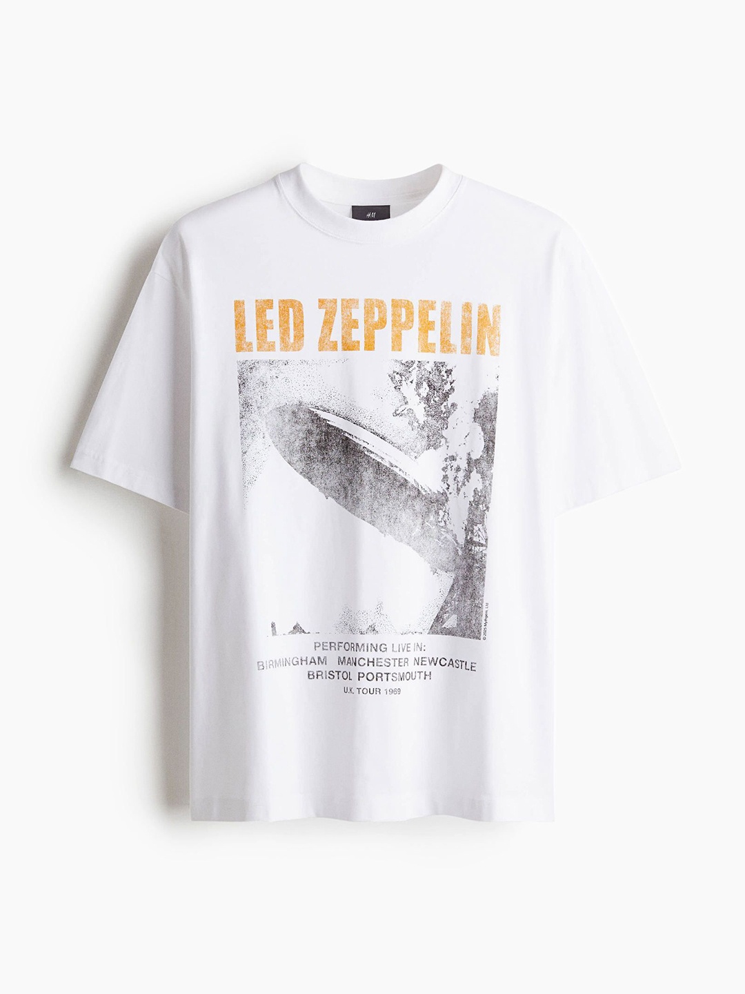 

H&M Loose Fit Printed T-Shirt, White