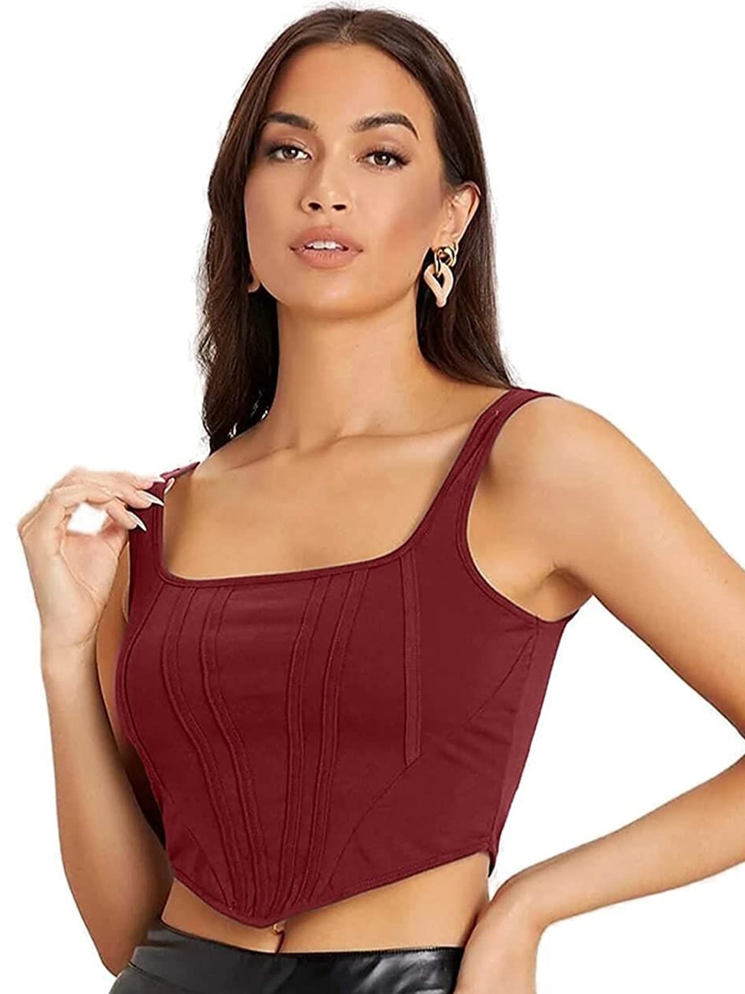 

Projas Crop Top, Maroon