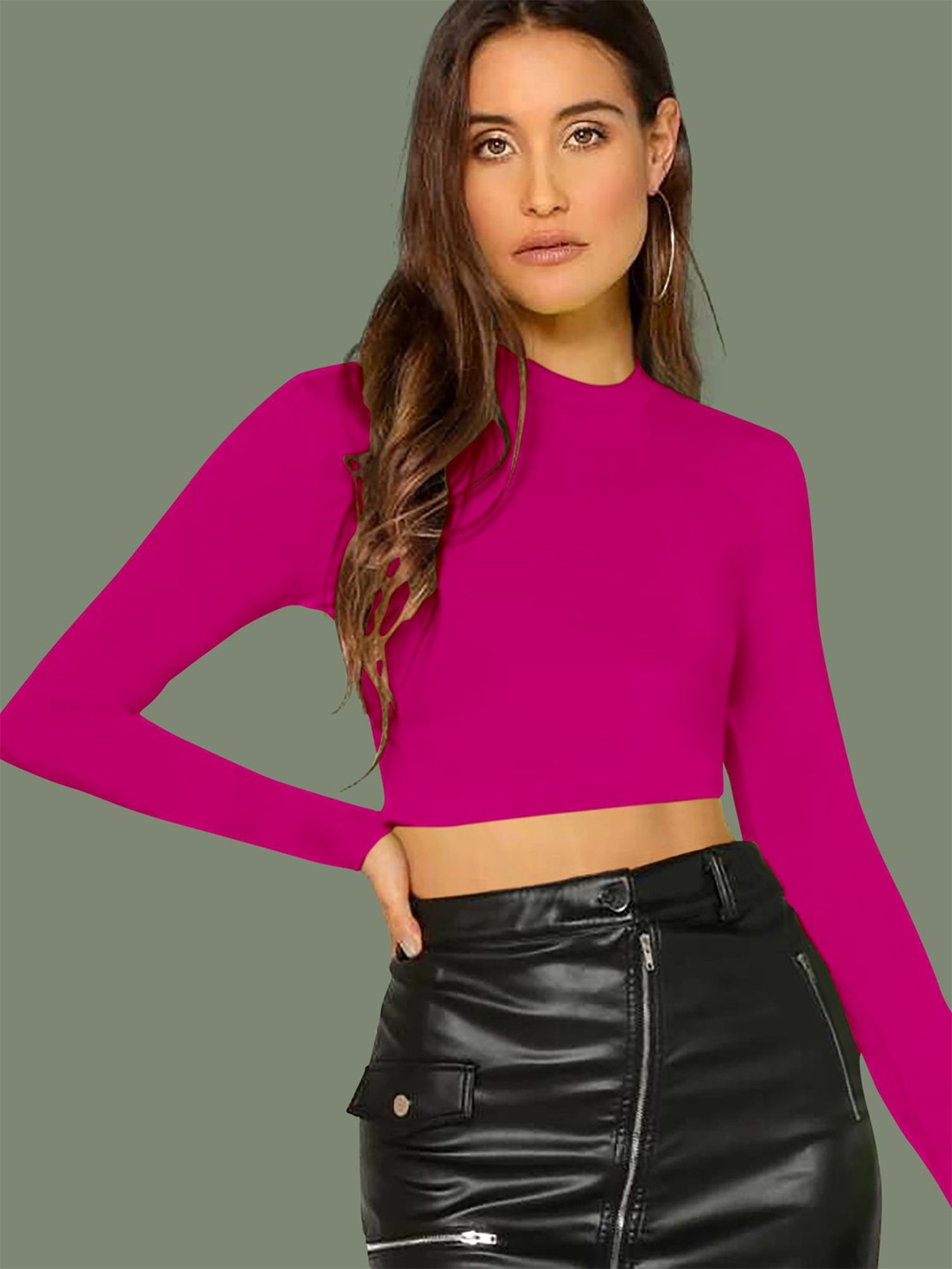 

Dream Beauty Fashion Women Fitted Crop Top, Pink