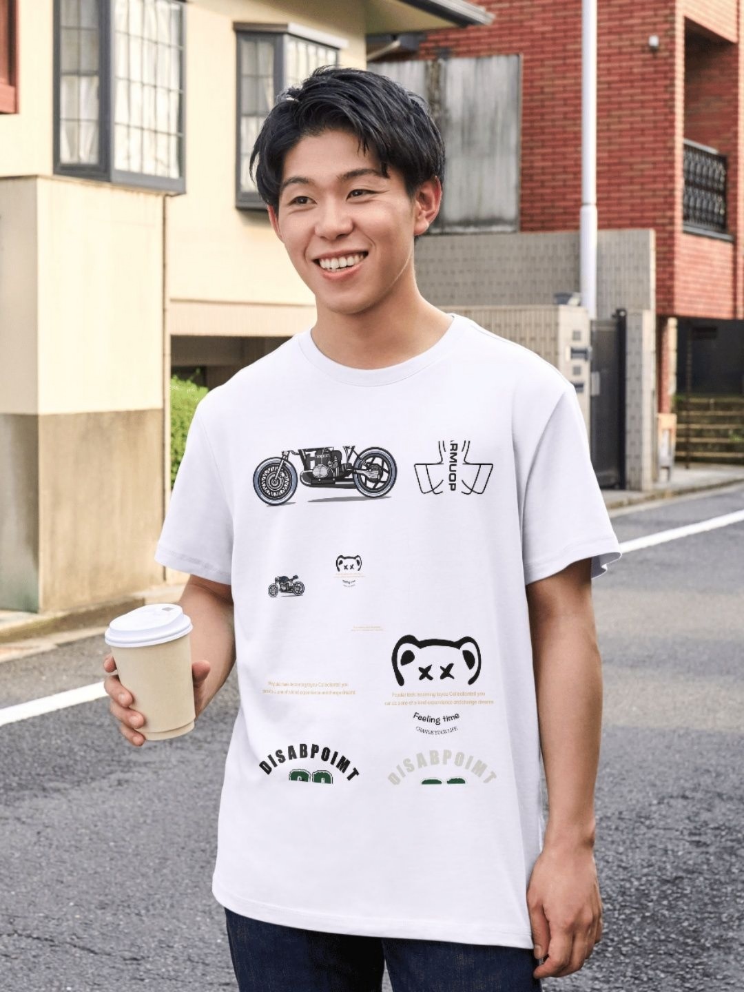 

StyleCast Men Striped Pockets T-shirt, White