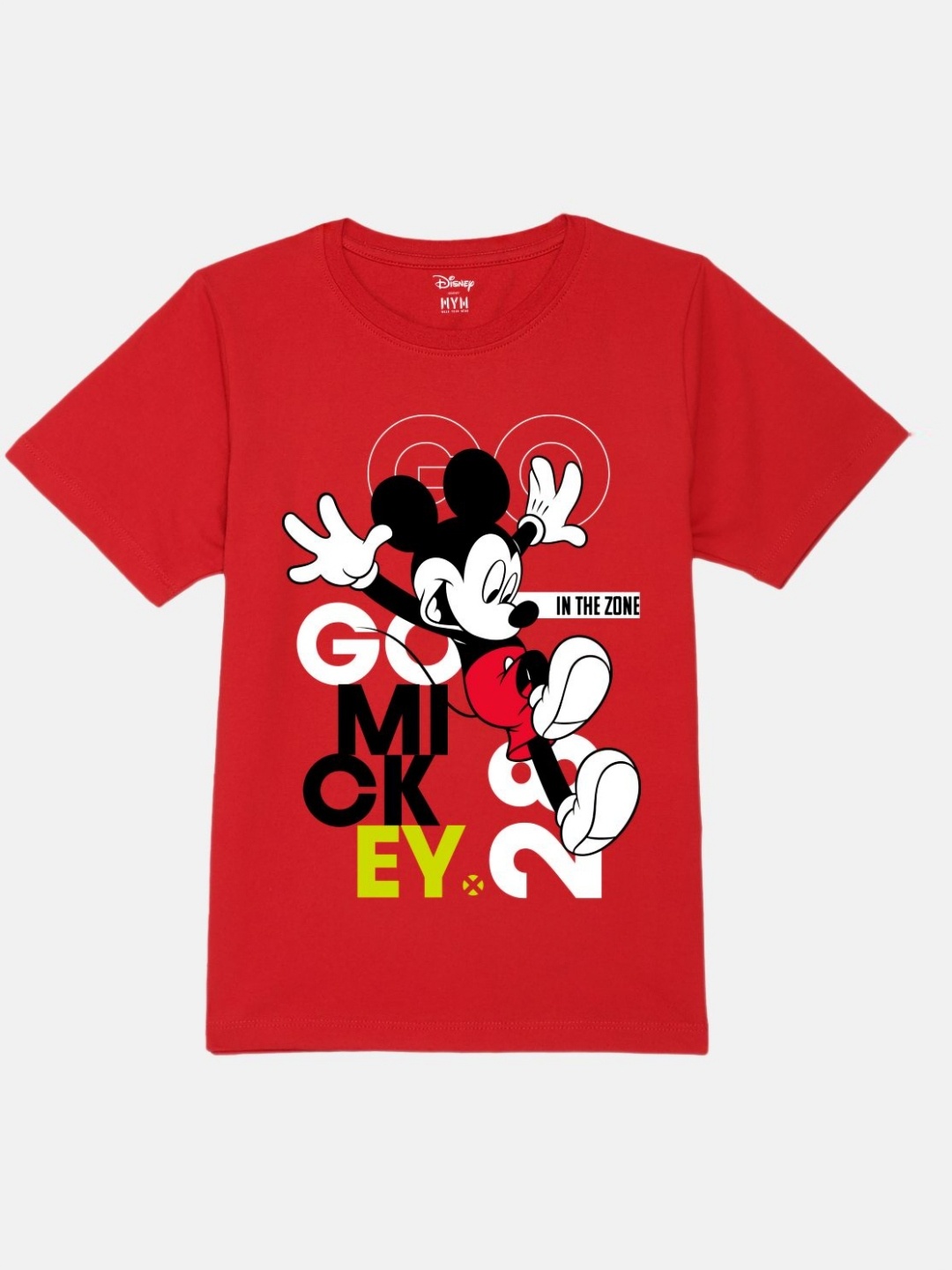 

Wear Your Mind Boys Mickey Mouse Printed Pure Cotton T-shirt, Red