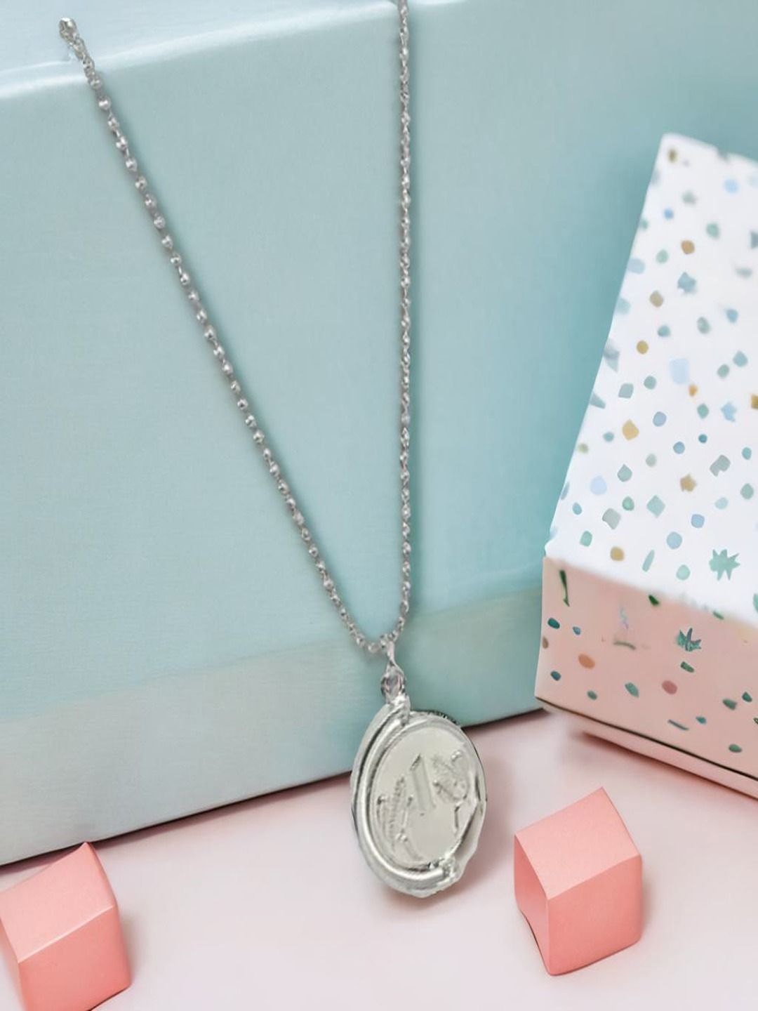 

DressBerry Silver-Plated Contemporary Pendants with Chains