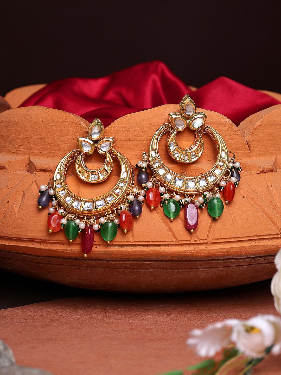

AARSEE OFFICIAL Contemporary Chandbalis Earrings, Multi
