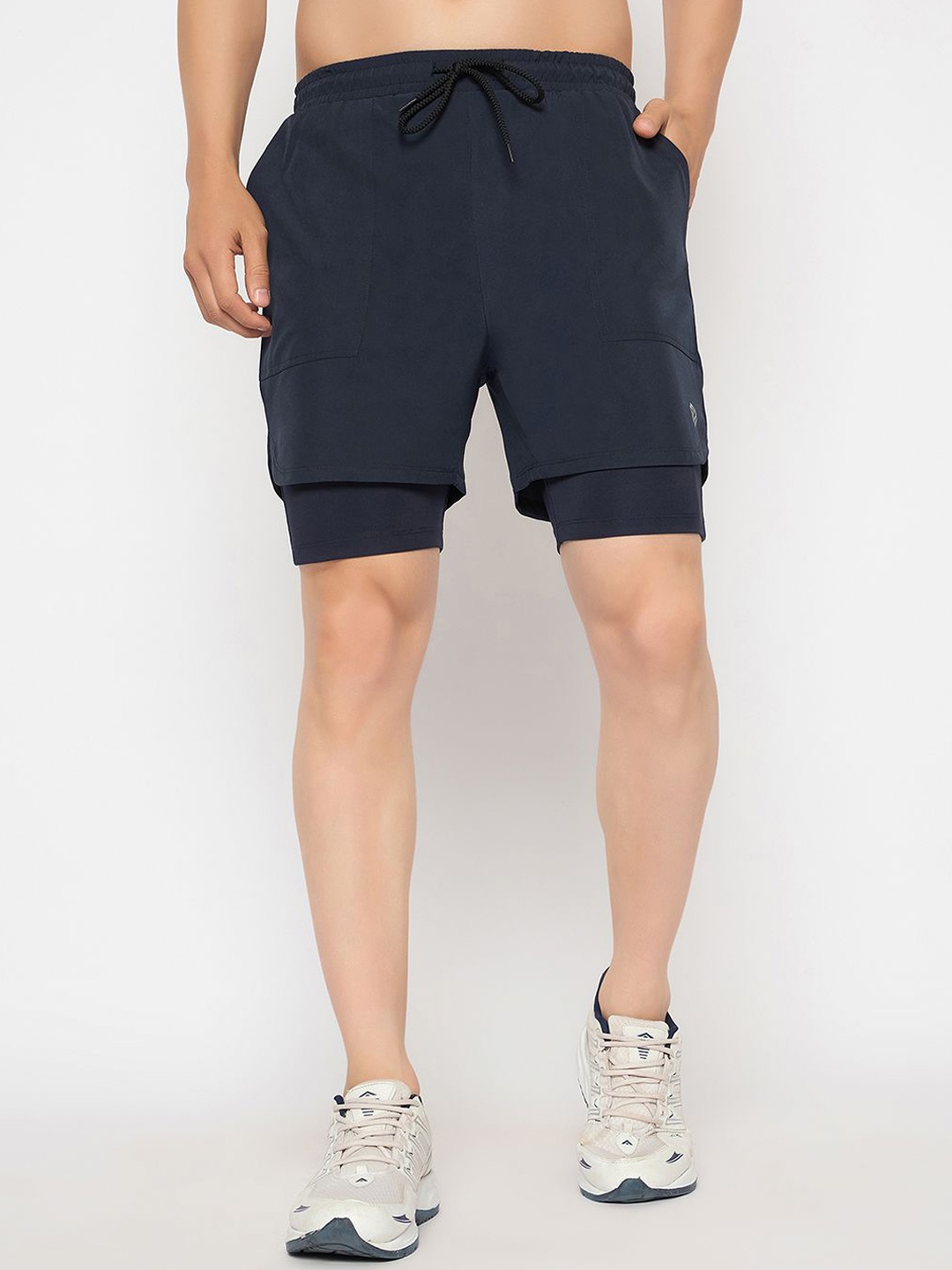 

John Players Men Running Sports Shorts, Navy blue
