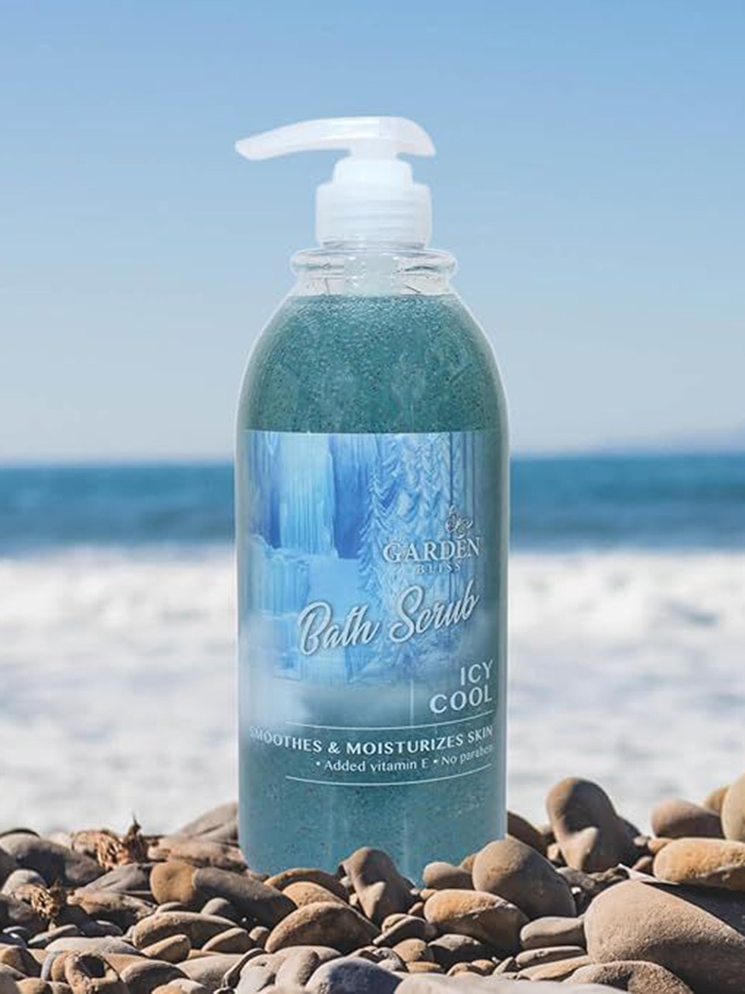 

Garden Bliss Icy Cool Vitamin E Bath Scrub For Moisturizing - 1000 ml, Blue
