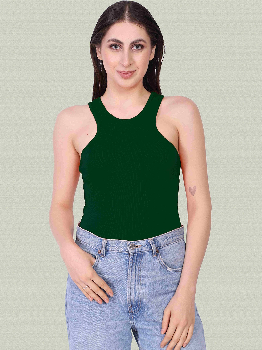 

Mast & Harbour Cotton Tank Top, Green