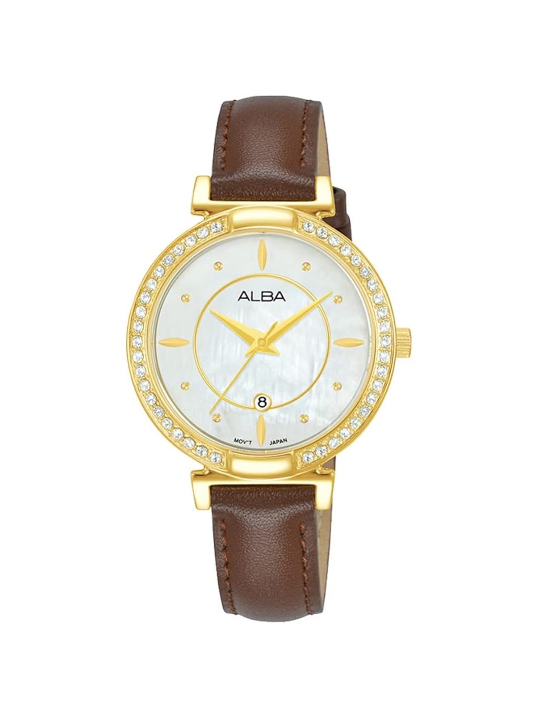

ALBA White & Gold Mother Of Pearl Watch AH7BF8X1
