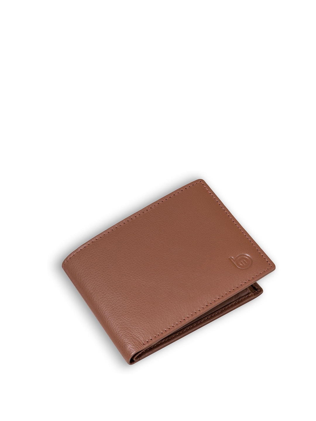 

BAGMAN Men Leather Two Fold Wallet, Tan