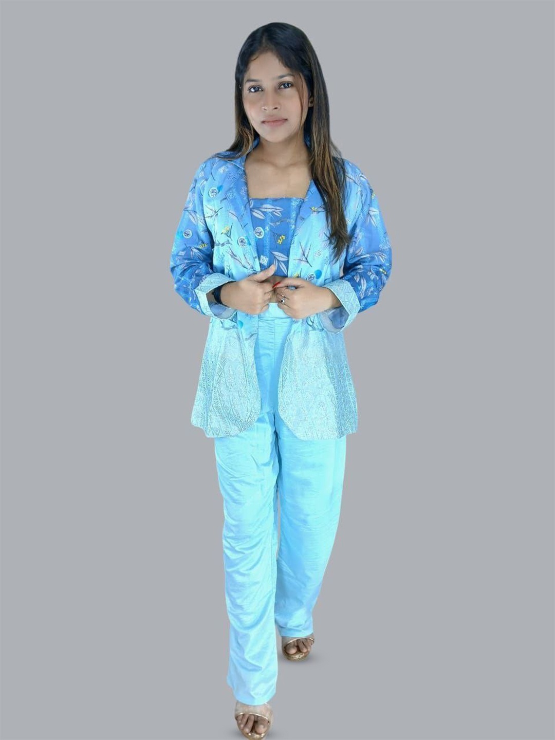 

Skinsi Print Maxi Dress, Blue