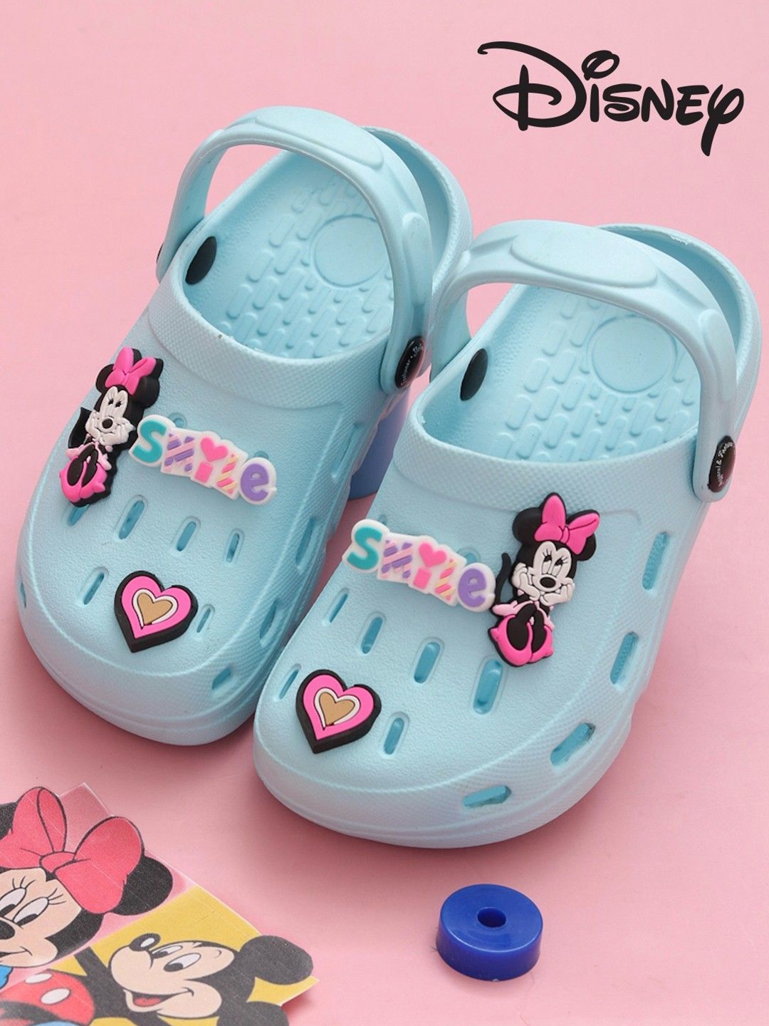 

Yellow Bee Girls Minnie Mouse Clogs, Blue