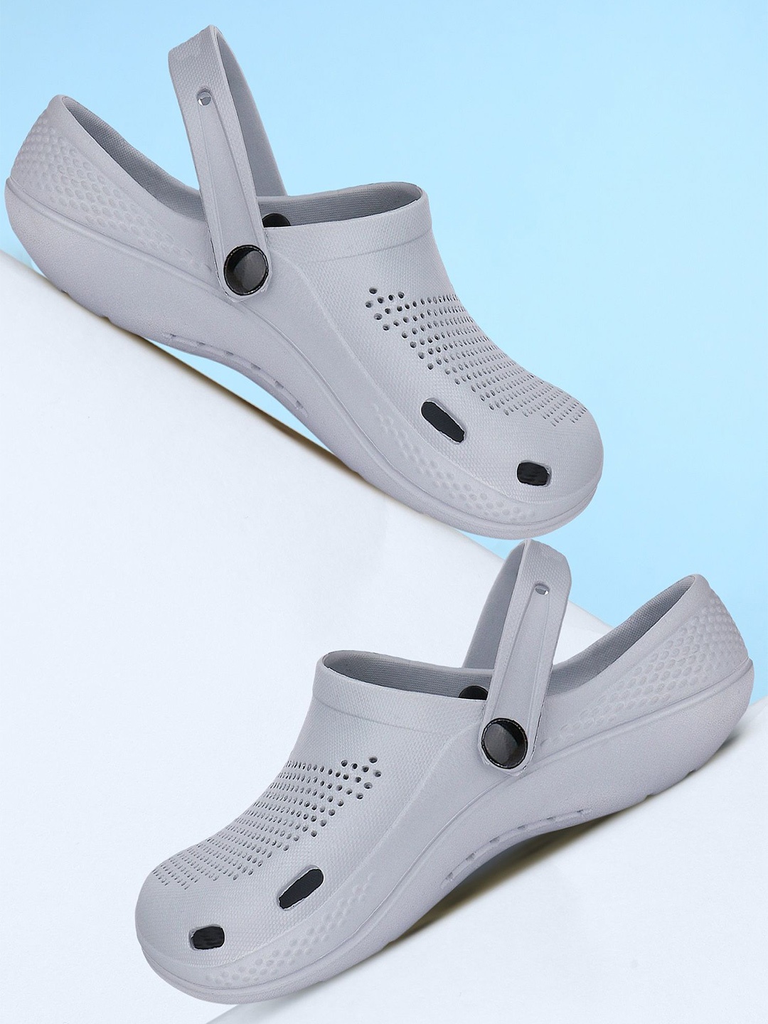 

BERSACHE Men Clogs, Grey