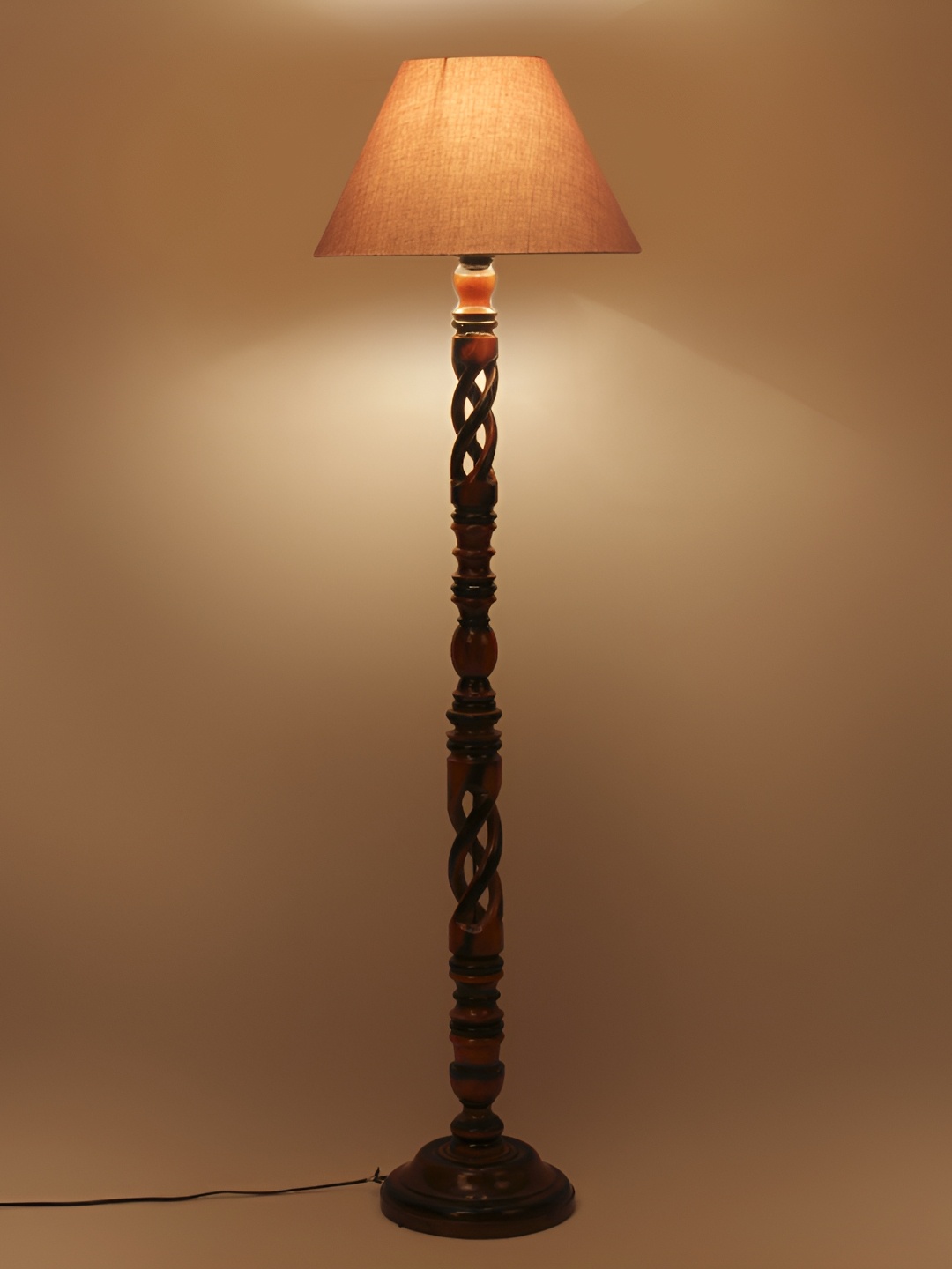 

Devansh Brown & Grey Wooden Floor Lamp
