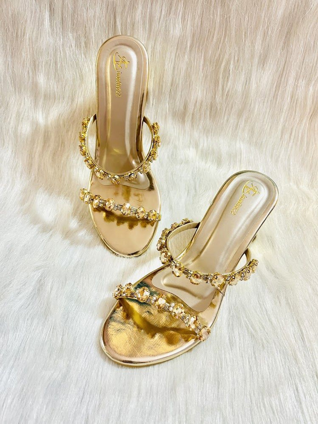 

Insolito22 Block Mules, Gold