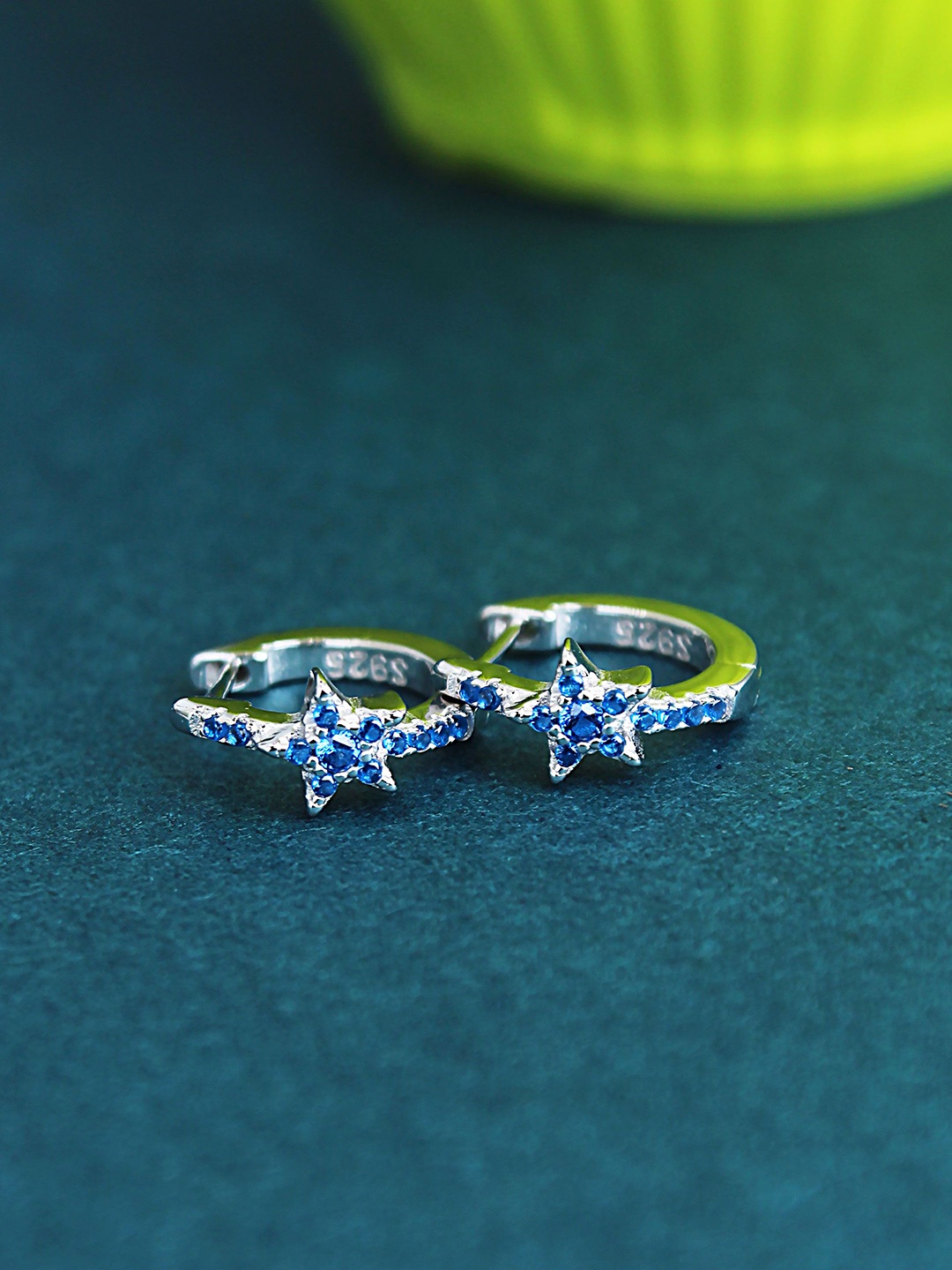 

DEVASHREE Classic Hoop Earrings, Blue