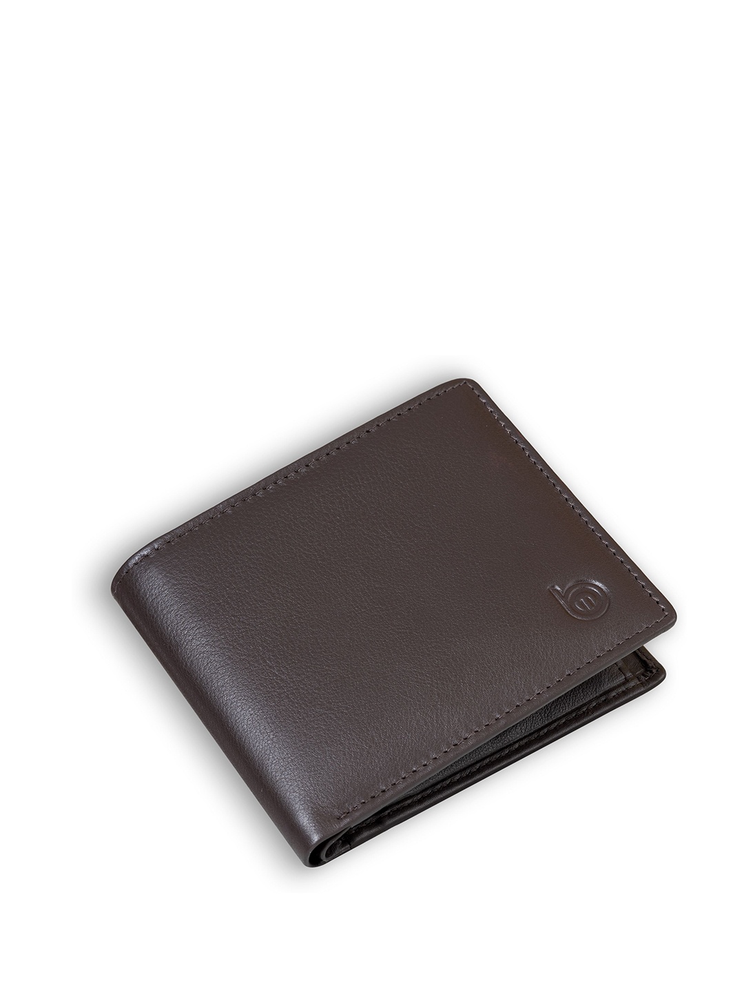 

BAGMAN Men Leather Two Fold Wallet, Brown