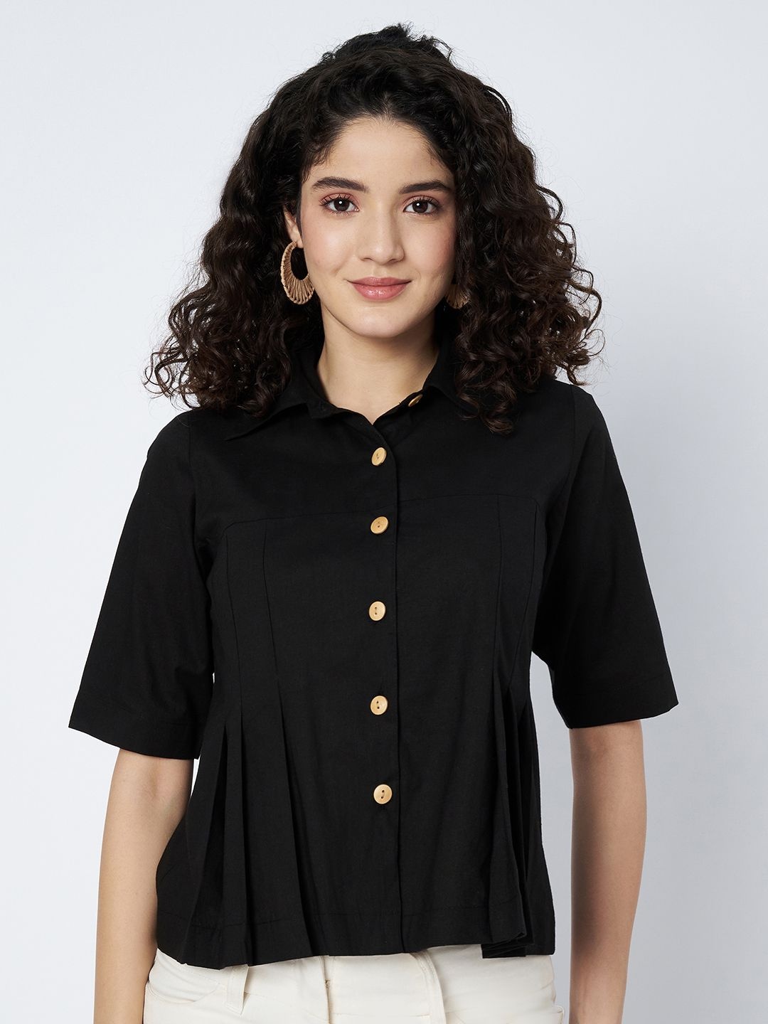 

9rasa Cotton Top, Black
