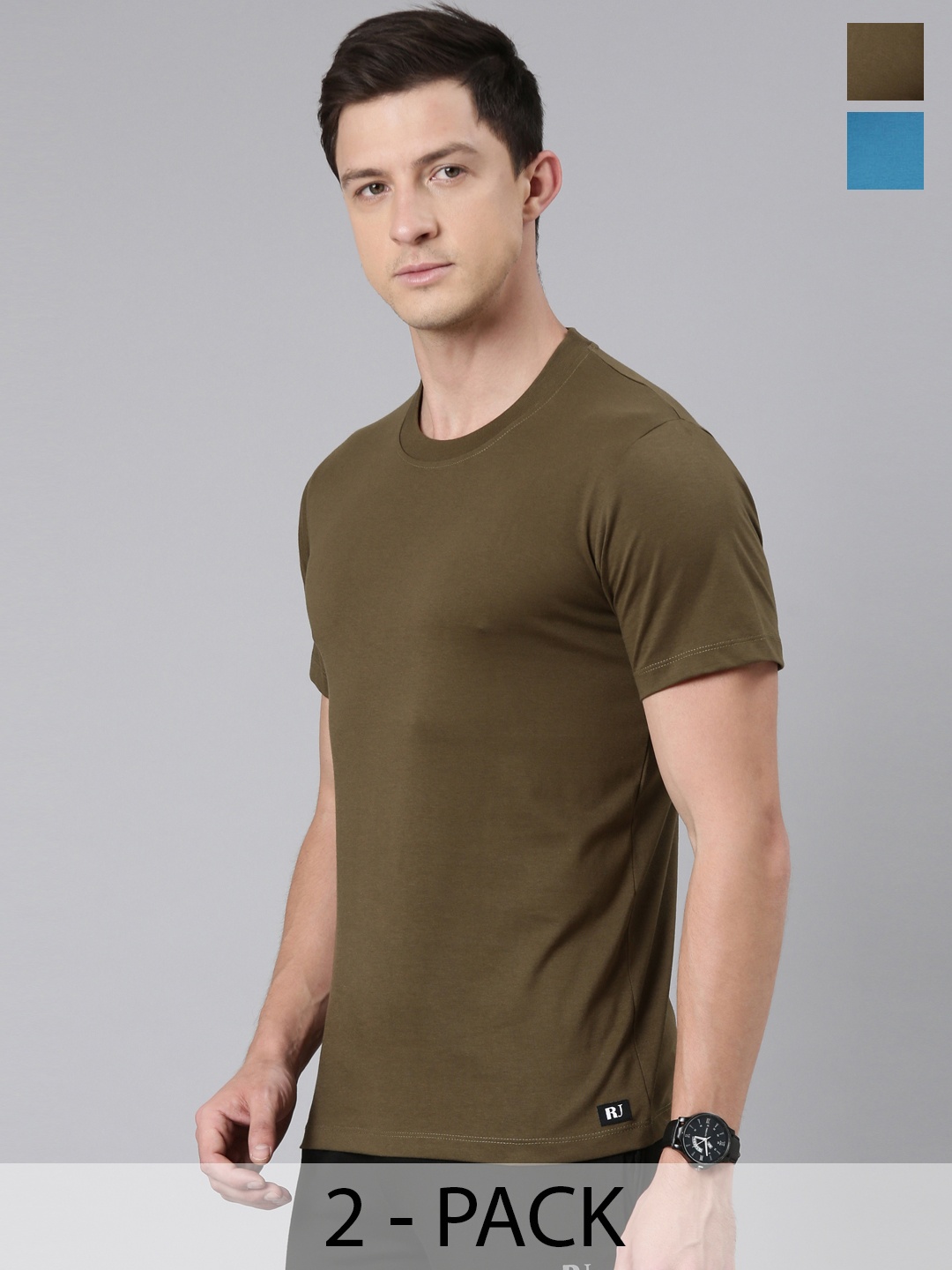 

Rupa Jon Men 2 Moisture Wicking Pockets T-shirt, Green