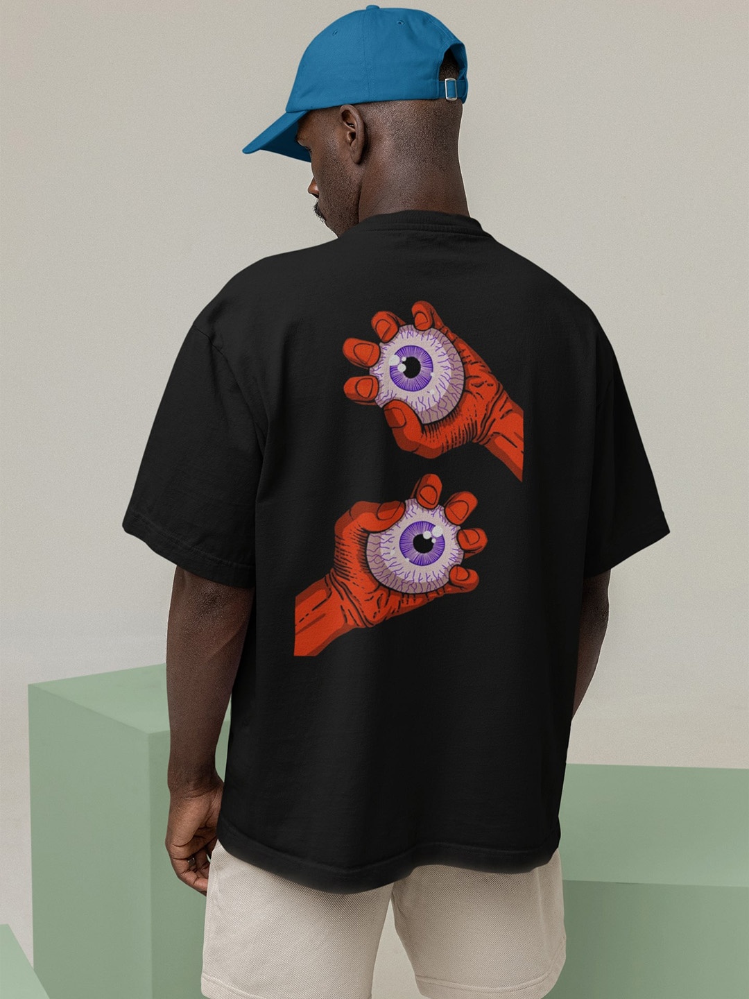 

Edyssa Men Printed T-shirt, Black