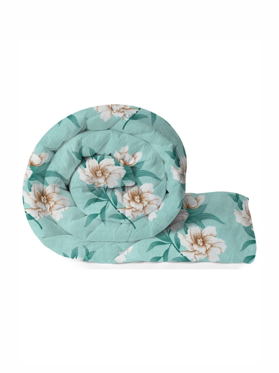 

bsb home Green Floral Microfiber Mild Winter 210 GSM Single Bed Comforter
