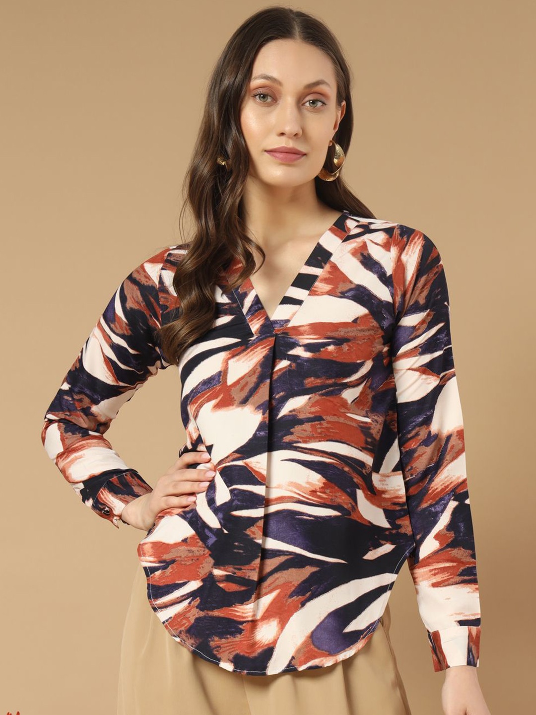 

OTABU Print Top, Purple