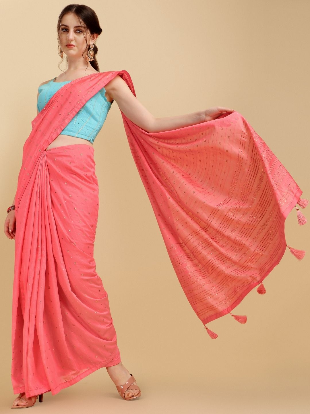

Suha Woven Design Zari Art Silk Saree, Pink
