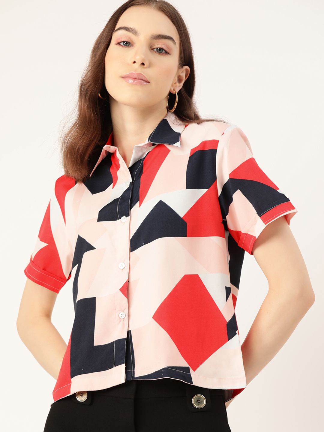 

DressBerry Women Opaque Casual Shirt, Peach