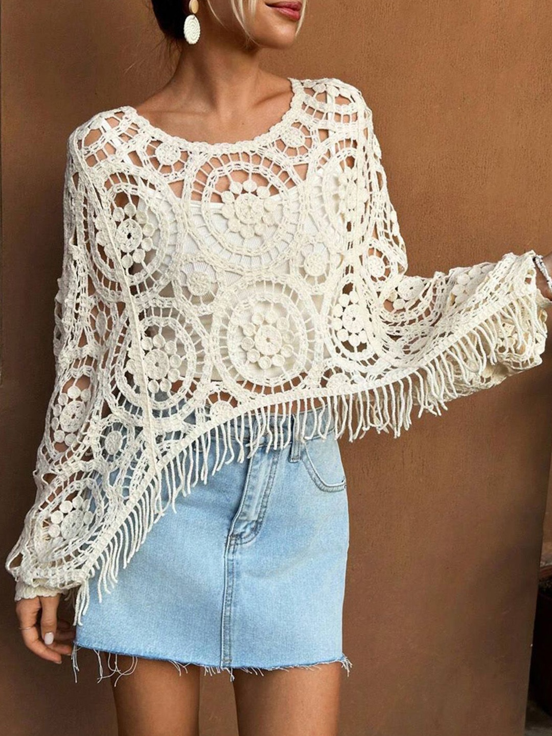

JC Mode Puff Sleeve Top, Beige