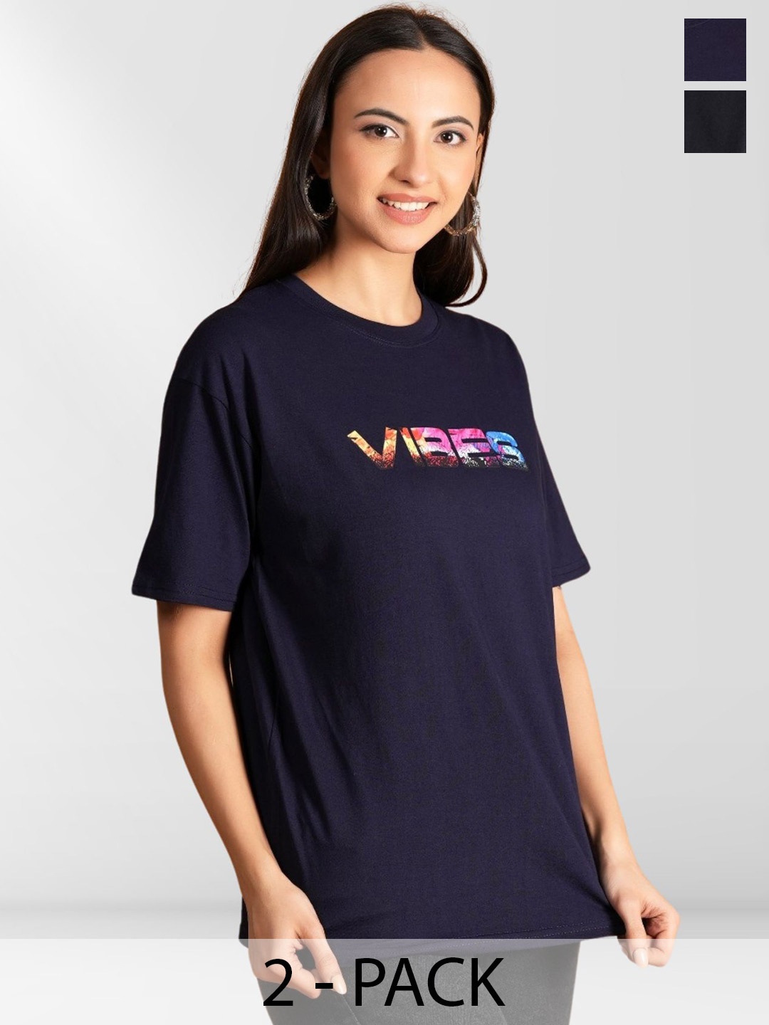

Metronaut Women Typography 2 Printed Applique T-shirt, Multi