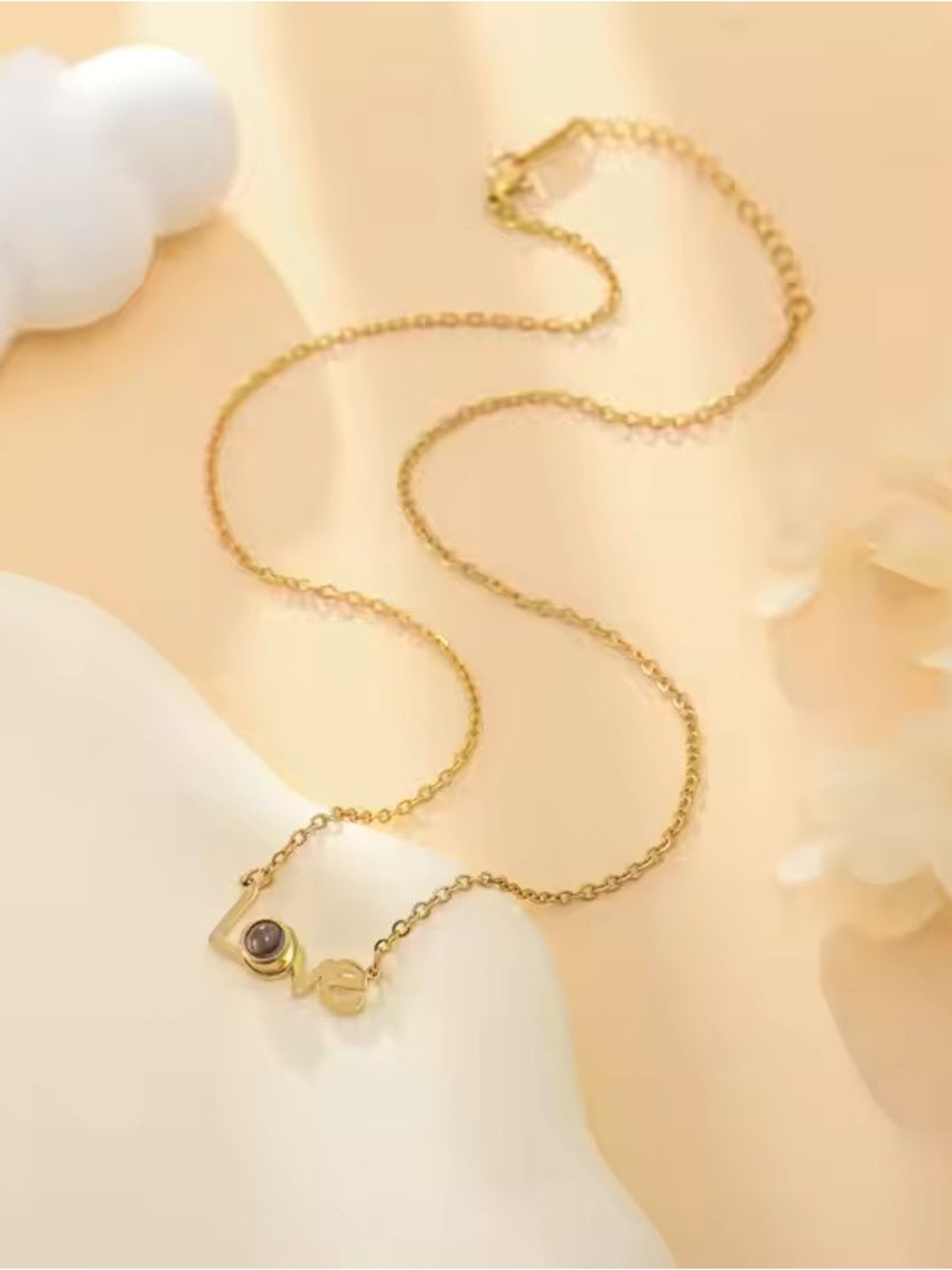 

SALTY Love Story Charm Necklace, Gold