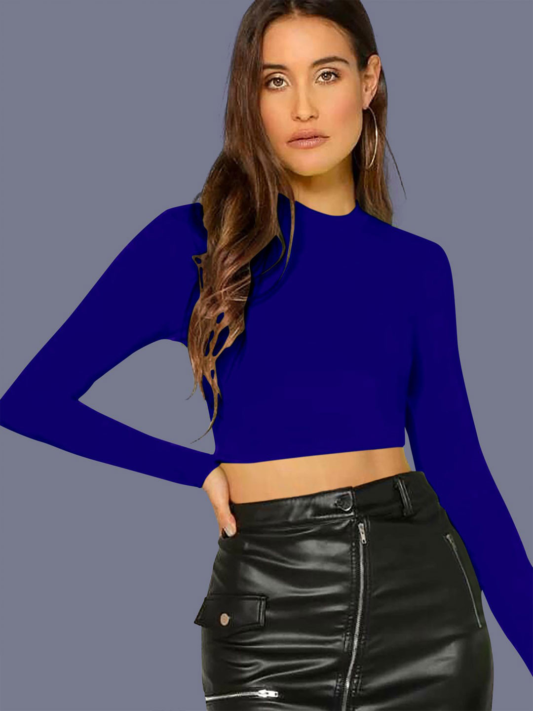 

Dream Beauty Fashion Women Fitted Crop Top, Blue