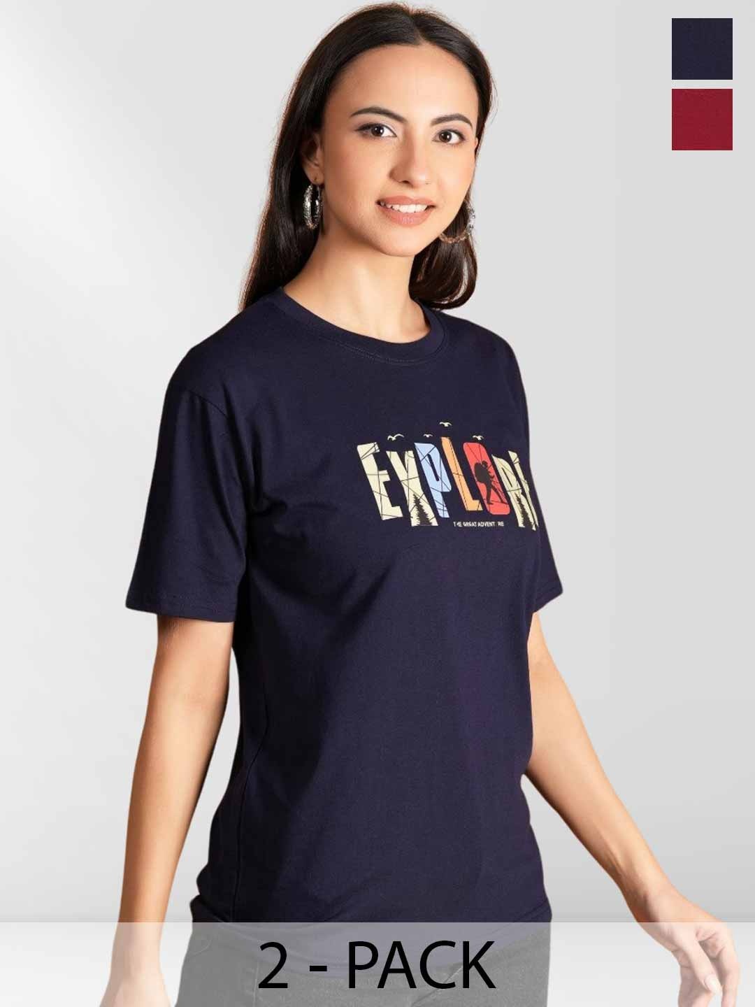 

Metronaut Women Typography 2 Printed Applique T-shirt, Multi