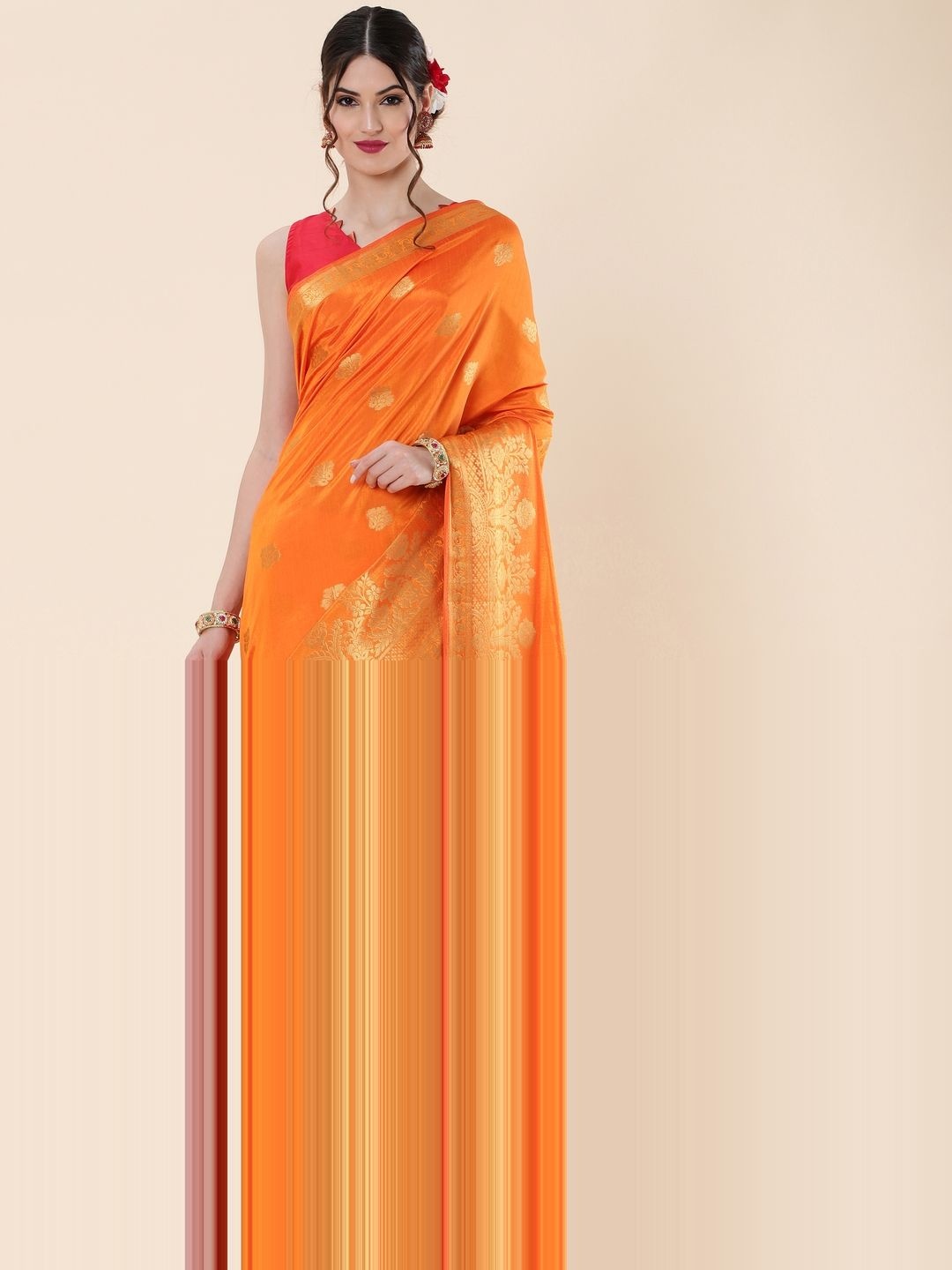 

Suha Woven Design Zari Art Silk Saree, Mustard