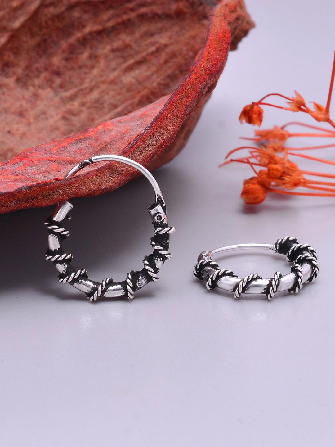 

KRENOZ Classic Hoop Earrings, Silver