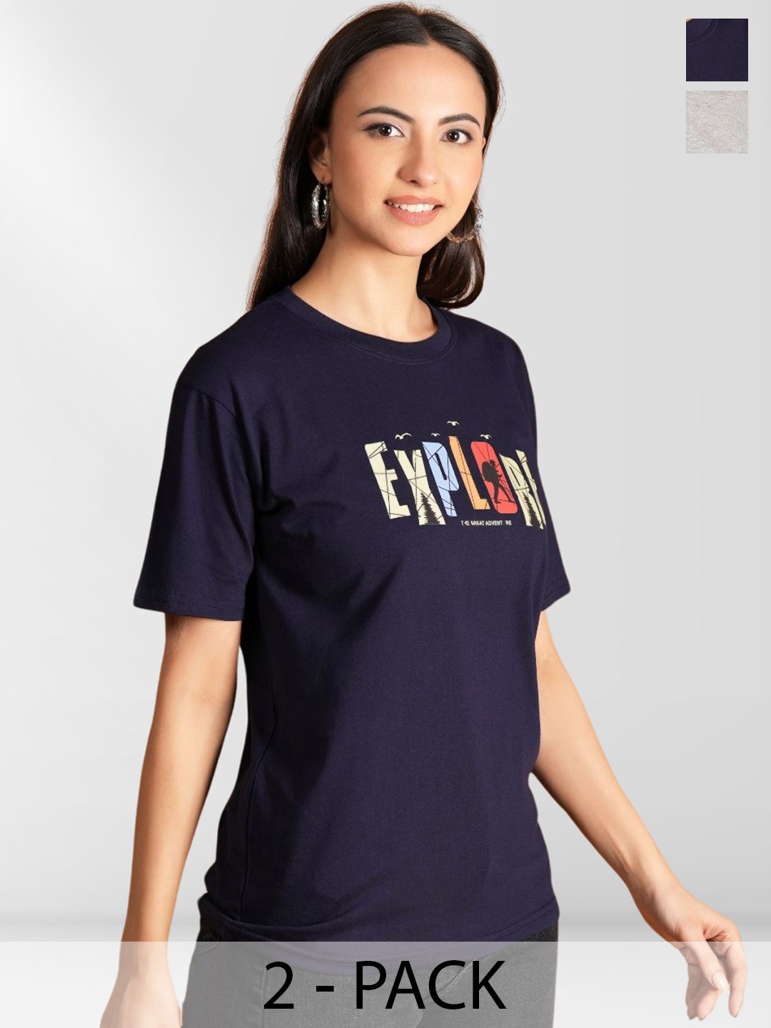 

Metronaut Women Typography 2 Printed Applique T-shirt, Multi