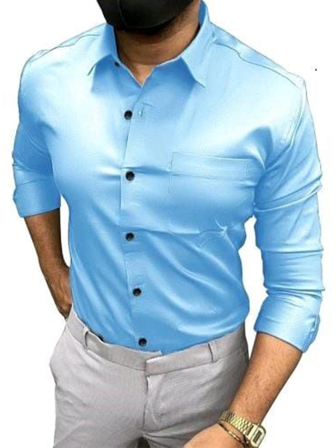 

Aloof Men Classic Opaque Casual Shirt, Blue