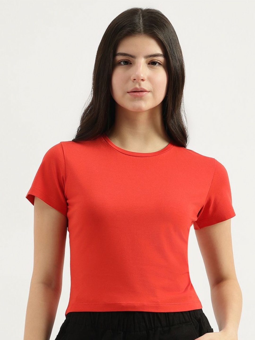 

United Colors of Benetton Women Pockets T-shirt, Red