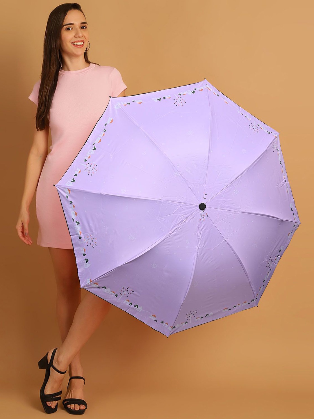 

LOOM LEGACY Manual 3 Fold Geometric Umbrellas, Purple
