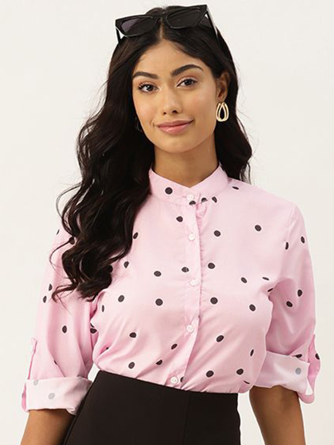 

DressBerry Women Opaque Printed Casual Shirt, Pink
