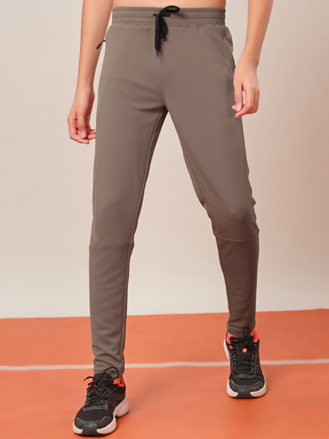 

Technosport Boys Solid Slim Fit Sports Track Pants With Techno Guard, Grey